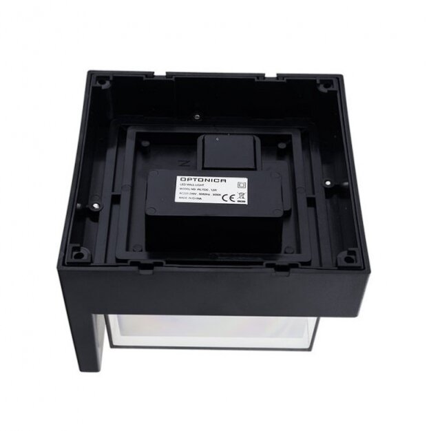 LED Wall Light, Black, Square, 12W, Neutral Light 2