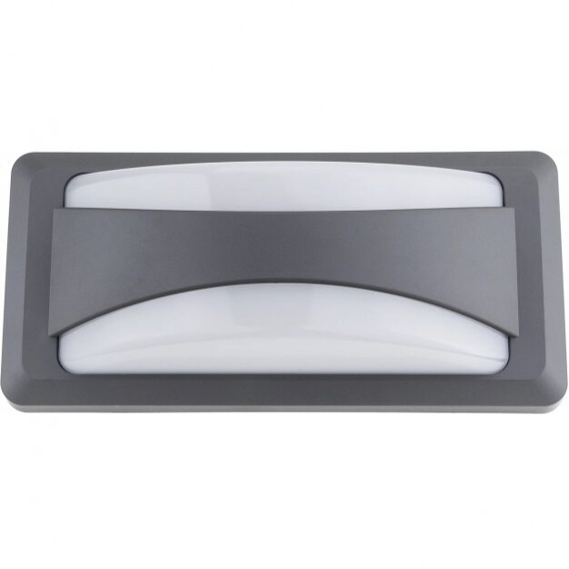 LED sieninis šviestuvas, pilkas, 12W, šilta balta šviesa
