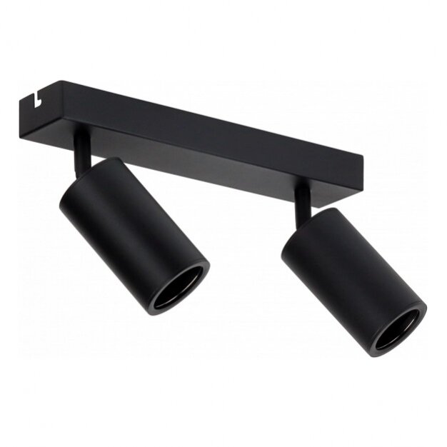 LED Spotlight Fixture, Two Heads, Black 1