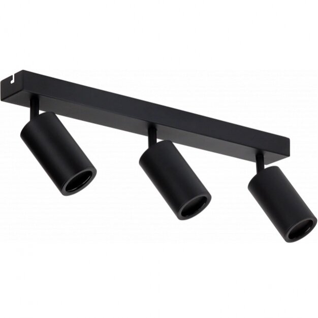 LED Spotlight Fixture, Three Heads, Black 1