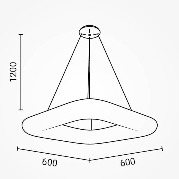 LED Suspending Light, White, Square, 50W, Warm Light 2
