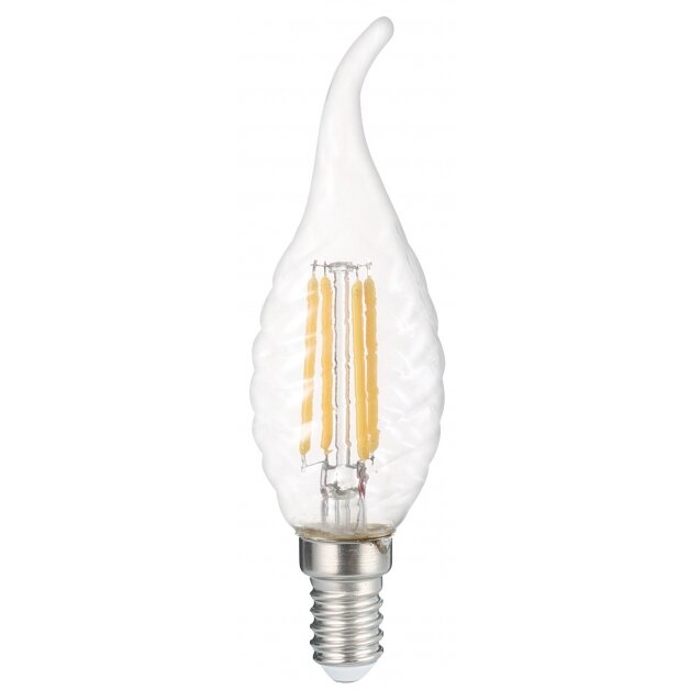LED lemputė E14 C35 4W, twist tip, šilta balta šviesa
