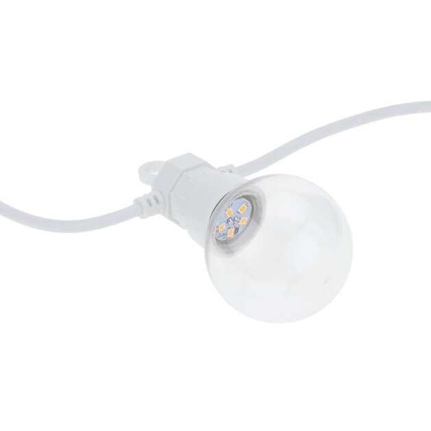 LED Outdoor String Light, White, 8m, 10Pcs., 3W, Warm Light 3