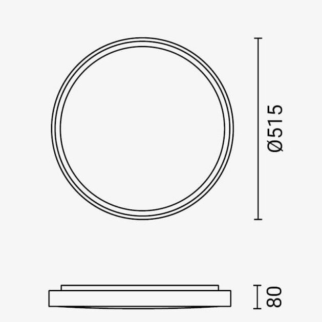 LED Ceiling Light, 36W, White/Gray, CCT Light 6