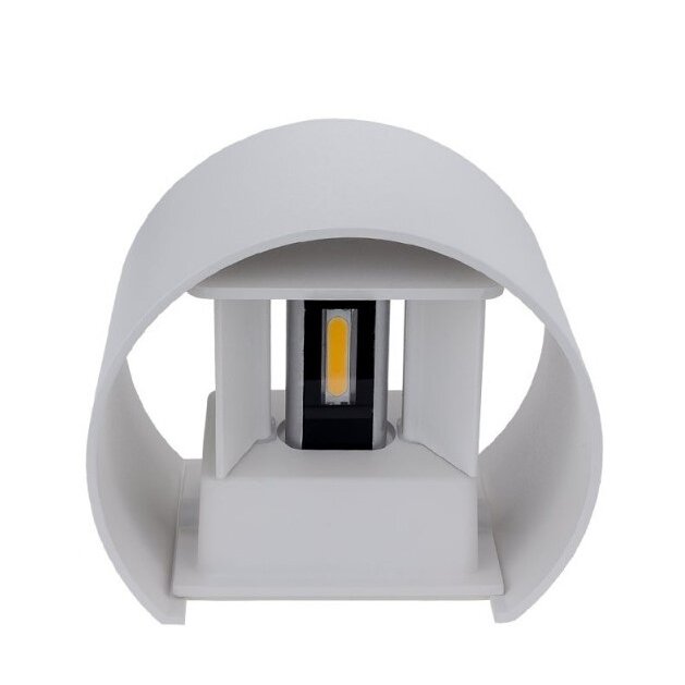 LED Wall Light, White, Round, Adjustable Beam, 6W, Warm Light 3
