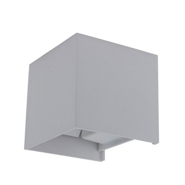 LED sieninis šviestuvas, pilkas, kvadratinis, reguliuojamas spindulys, 12W, neutrali balta šviesa LED sieninis šviestuvas, pilkas, kvadratinis, reguliuojamas spindulys, 12W, neutrali balta šviesa