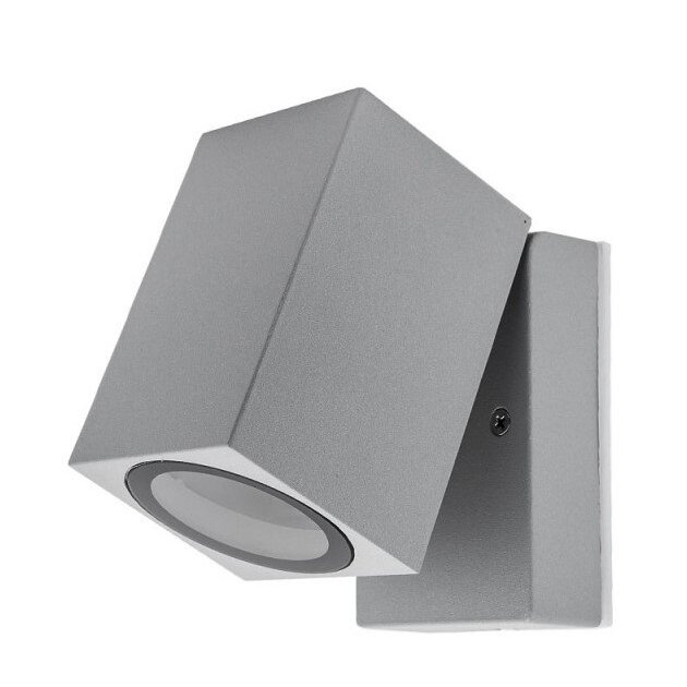 LED Wall Lamp, Silver, Rectangular, 1 Socket, Max 35W 1