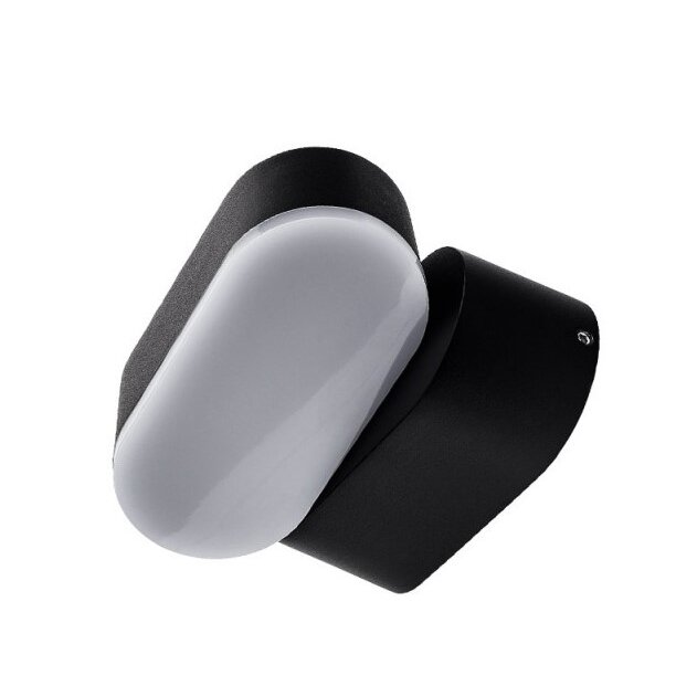 LED sieninis šviestuvas, juodas, pasukamas, 6W, šilta balta šviesa 4