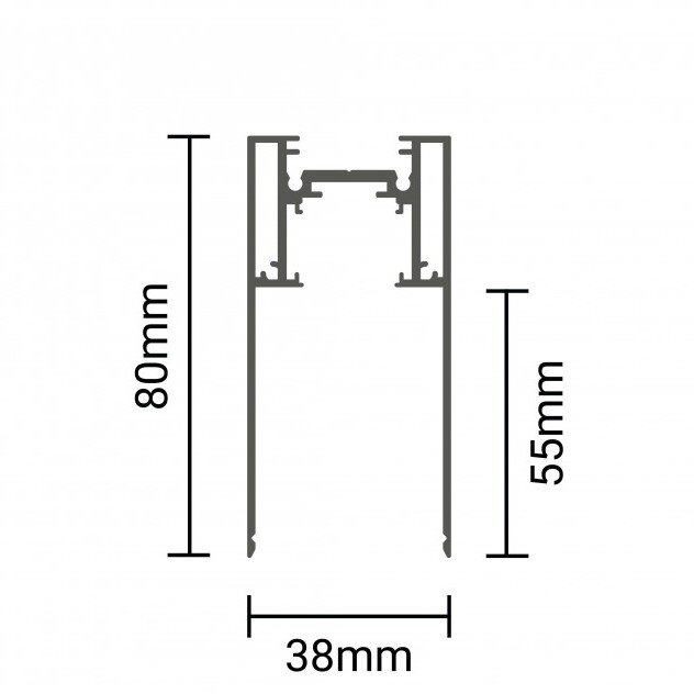 LED Magnetic Track System S35, width 3.5cm, Hanging/Surface, White, length 1.5m 5