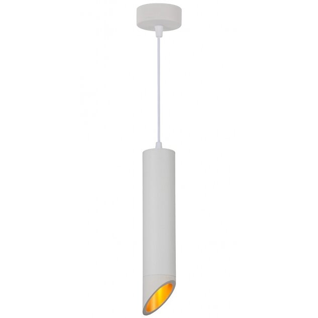 LED Hanging Fixture Fitting, White Body, Gold Inner, 300mm