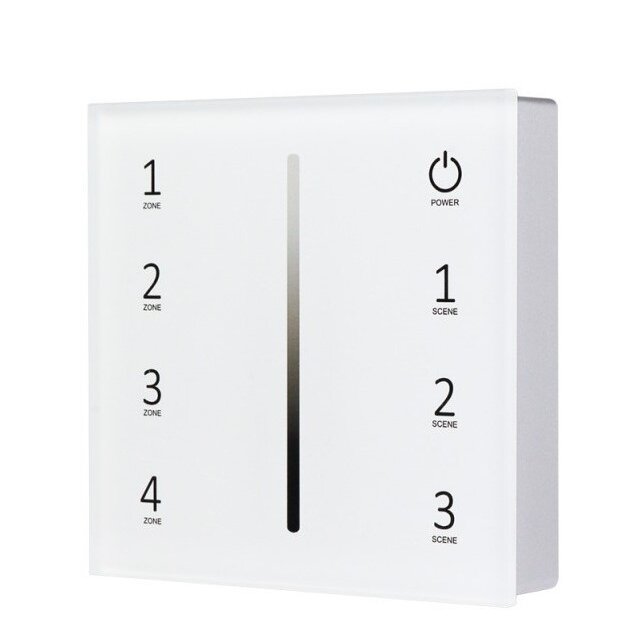 LED Single Colour Remote Control Wall Console, 4 Zones, White