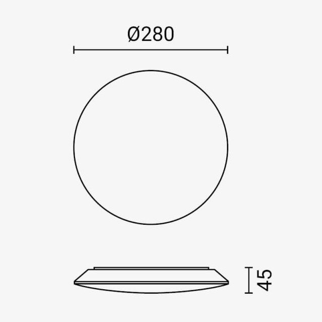 LED Ceiling Light, White Body, 18W, 3CCT 6