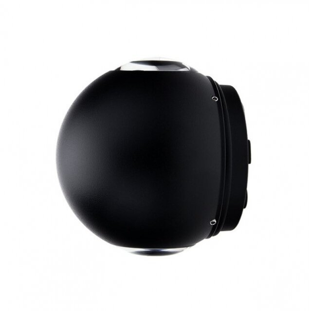 LED Wall Light, Black, Round, 6W, Warm Light 1