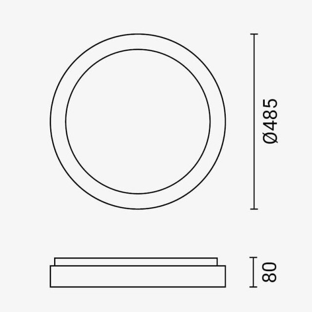 LED Ceiling Light, 36W, Black/Walnut, Memory, Remote Control, 3CCT 4