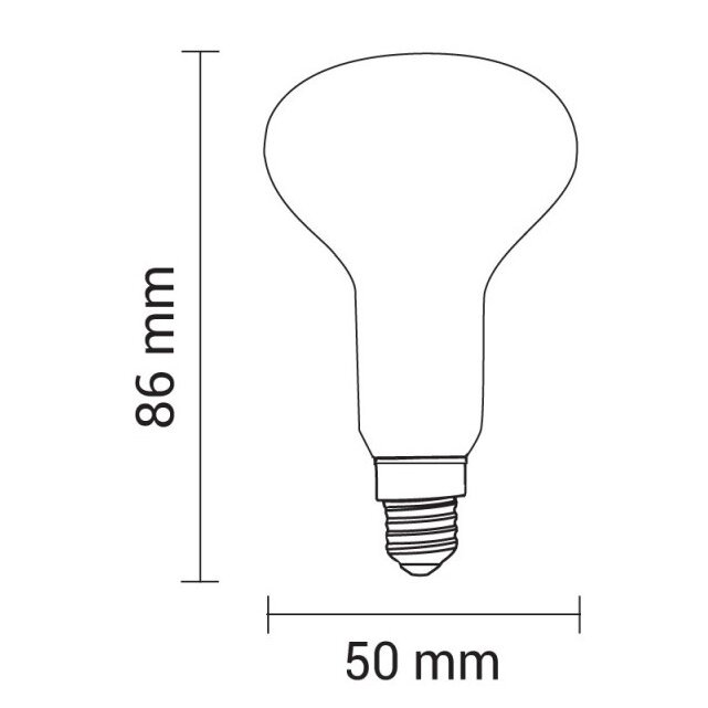 LED Bulb E14 R50 5W, Filament, Glass, Warm Light 1