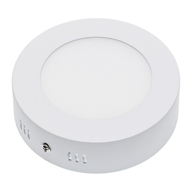 LED Surface Panel, Round, AC85-260V, 6W, White Light