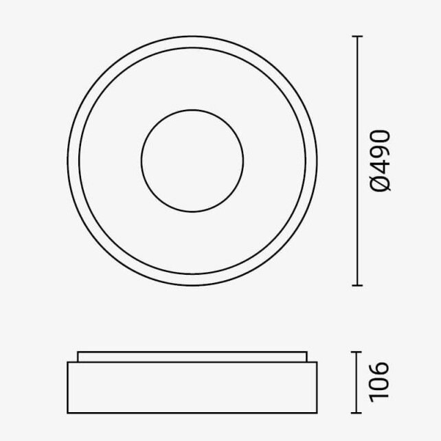 LED Ceiling Light, 36W, Black, Memory, Remote Control, 3CCT 4