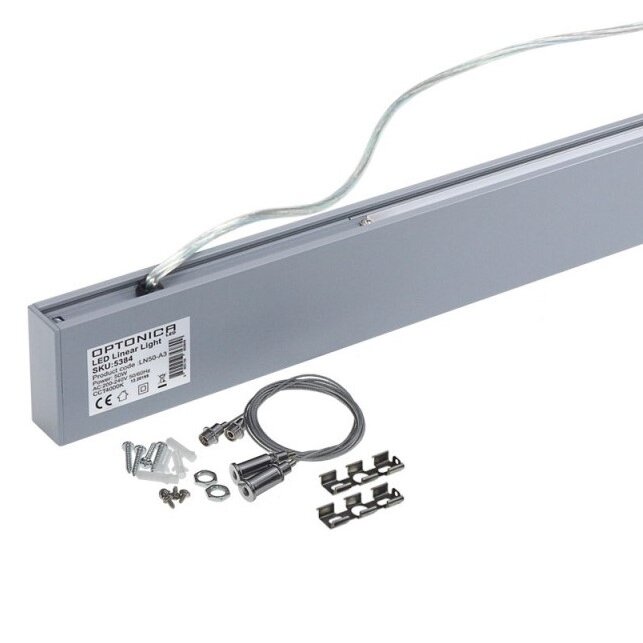 LED linijinis šviestuvas, 50W, sidabrinis, nesujungiamas, neutrali balta šviesa 2 LED linijinis šviestuvas, 50W, sidabrinis, nesujungiamas, neutrali balta šviesa 2