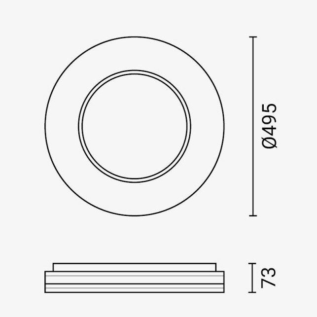 LED Ceiling Light, 36W, White, Memory, Remote Control, 3CCT 4