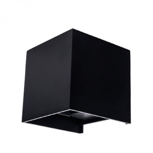 LED sieninis šviestuvas, juodas, kvadratinis, reguliuojamas spindulys, 6W, šilta balta šviesa LED sieninis šviestuvas, juodas, kvadratinis, reguliuojamas spindulys, 6W, šilta balta šviesa