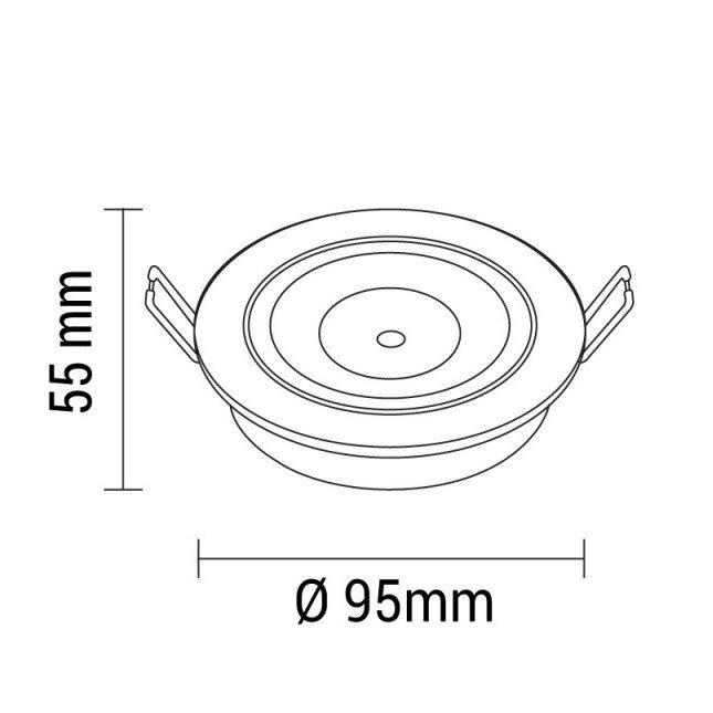 LED Downlight, Round, Rotatable, 60°, 8W, White Light 2