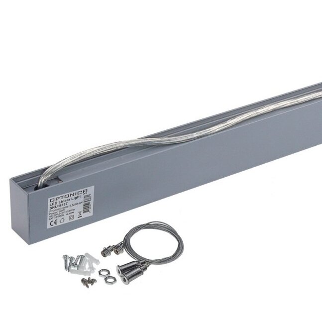 LED linijinis šviestuvas, 50W, sidabrinis, sujungiamas, neutrali balta šviesa 2 LED linijinis šviestuvas, 50W, sidabrinis, sujungiamas, neutrali balta šviesa 2