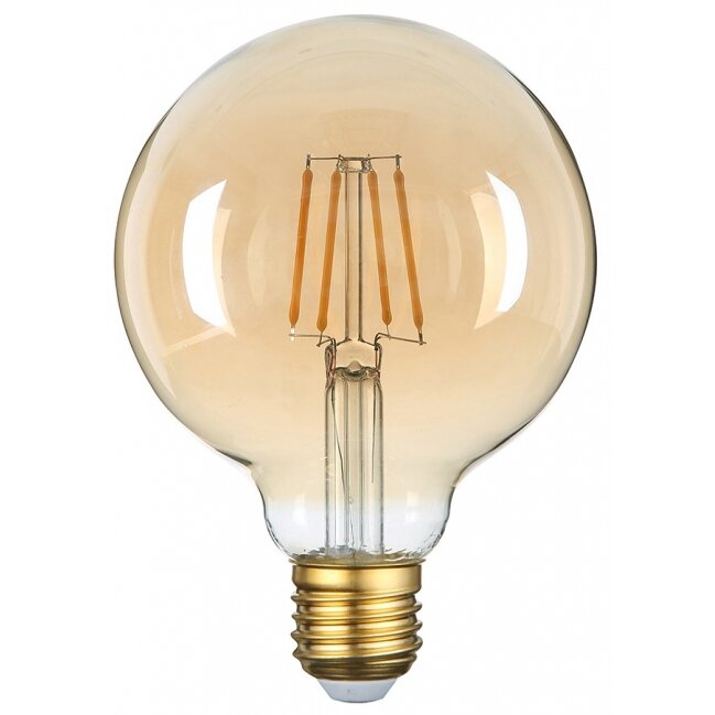 LED Bulb E27 G95 4W, Golden, Warm Light