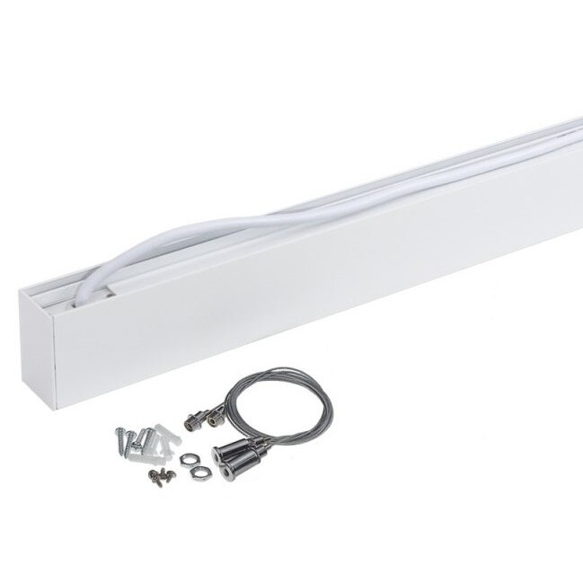 LED Linear Suspended Light, Linkable, 50W, White Body, Neutral Light 2