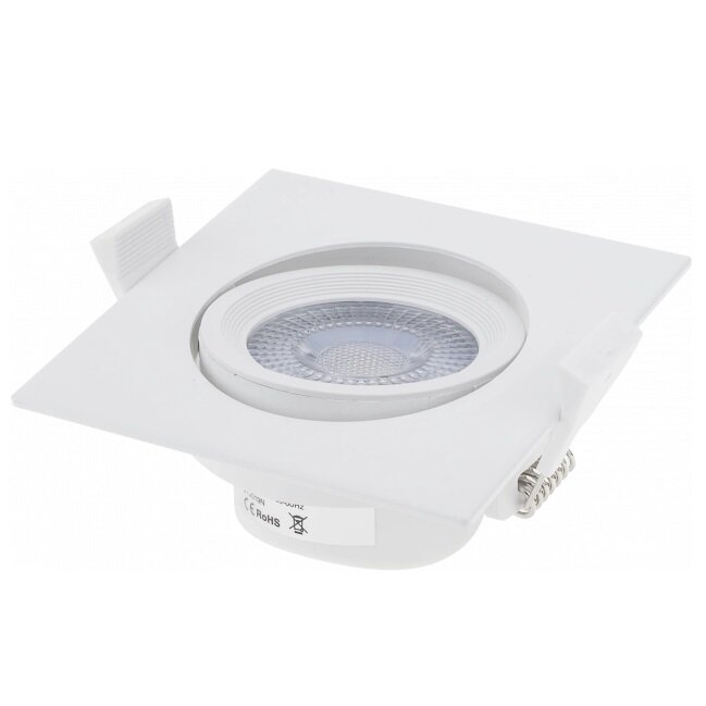LED šviestuvas, kvadratinis, pasukamas, 5W, neutrali balta šviesa 1 LED šviestuvas, kvadratinis, pasukamas, 5W, neutrali balta šviesa 1