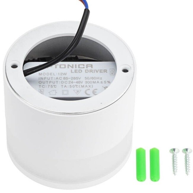 LED Surface Downlight, 12W, Round, White 1