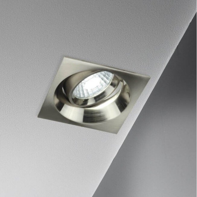 LED Downlight, Square, Build-In, Inox, 8W, Warm Light 4