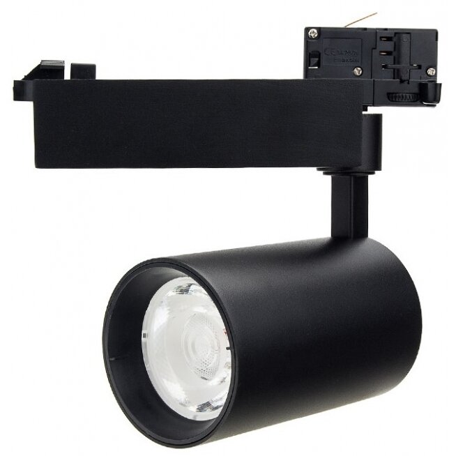 LED bėginis šviestuvas, 3F, 25W, 2750Lm, juodas, šalta balta šviesa