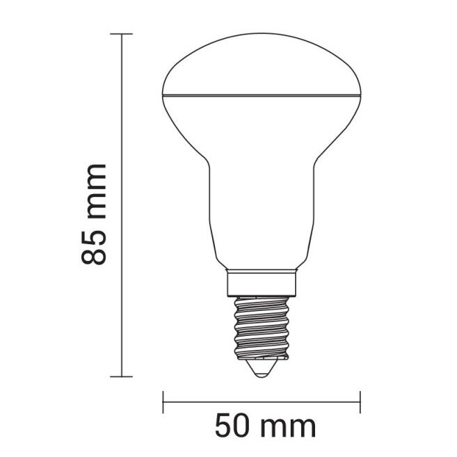 LED lemputė E14 R50 6W, neutrali balta šviesa 1