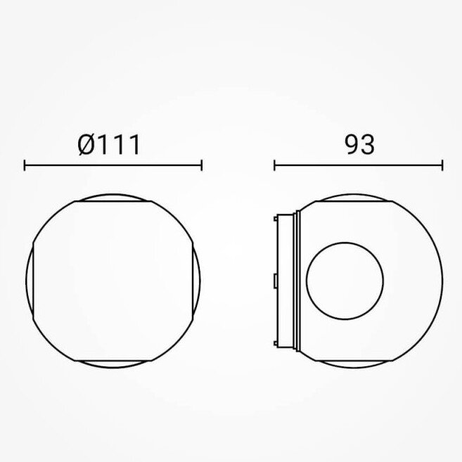 LED sieninis šviestuvas, baltas, apvalus, 6W, šilta balta šviesa 3