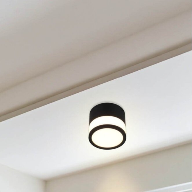 LED Surface Downlight, 12W, Round, Black 3