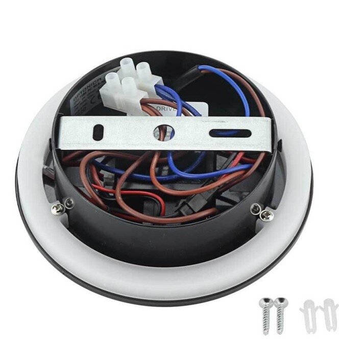 LED sieninis šviestuvas, 8W, ON/OFF jungiklis, USB, juodas, šilta balta šviesa 2