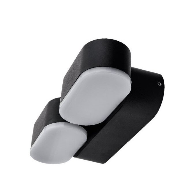 LED sieninis šviestuvas, juodas, pasukamas, 12W, šilta balta šviesa 2