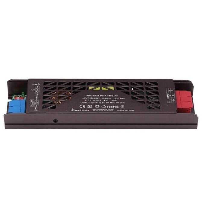 LED Strip Power Supply, 150W, 12V, 12.5A, Noiseless 1