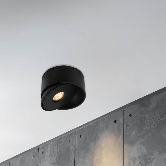 LED Downlight, 30W, Round, Rotatable, Black, CCT 5