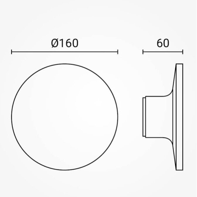LED sieninis šviestuvas, baltas, 12W, 1200Lm, šilta balta šviesa 4