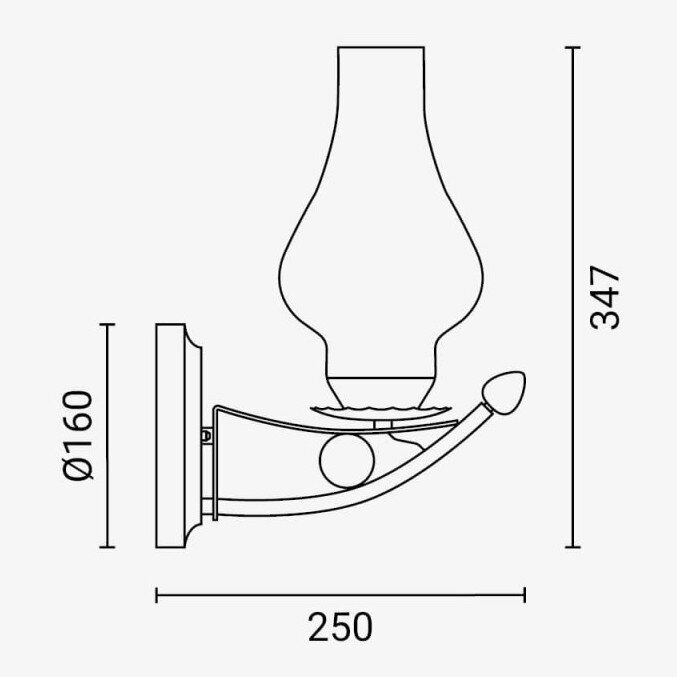 LED Flame Lamp, 5W, Bronze, Wall Mountable 2