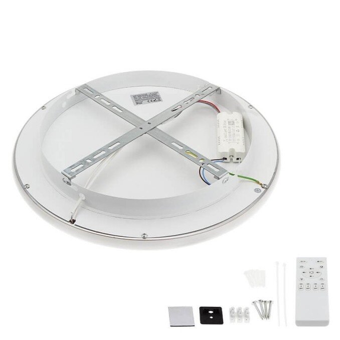 LED lubų šviestuvas, 42W, sidabrinis, dimeriuojamas, nuotolinis valdymas, CCT 3 LED lubų šviestuvas, 42W, sidabrinis, dimeriuojamas, nuotolinis valdymas, CCT 3