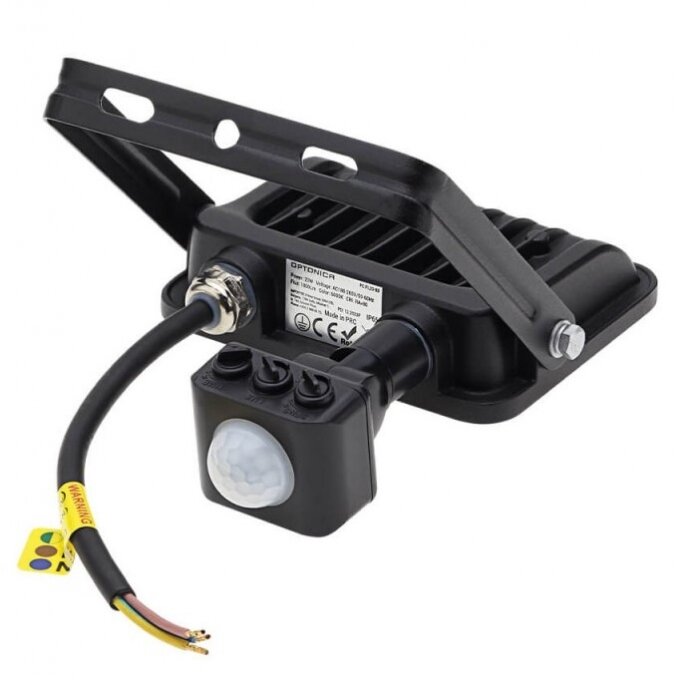 LED prožektorius, juodas, PIR jutiklis, 20W, 120°, šalta balta šviesa 2 LED prožektorius, juodas, PIR jutiklis, 20W, 120°, šalta balta šviesa 2