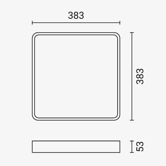 LED Ceiling Light, White Body, Square, 30W, Neutral Light 4