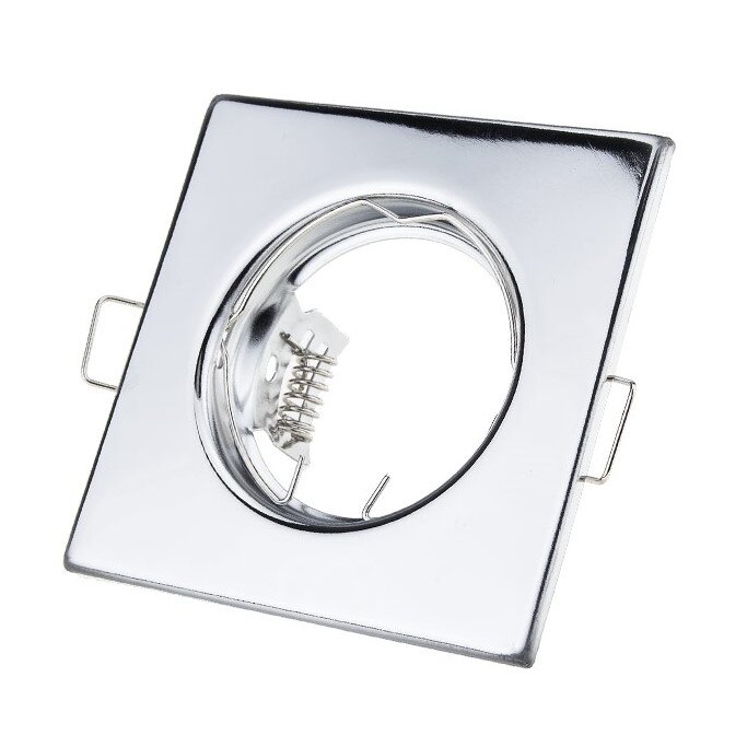 LED Ring, Square, Non-Adjustable, Chrome, 2Pcs/Box