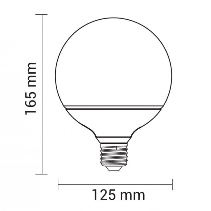 LED lemputė E27 G125 6.5W, neutrali balta šviesa 1