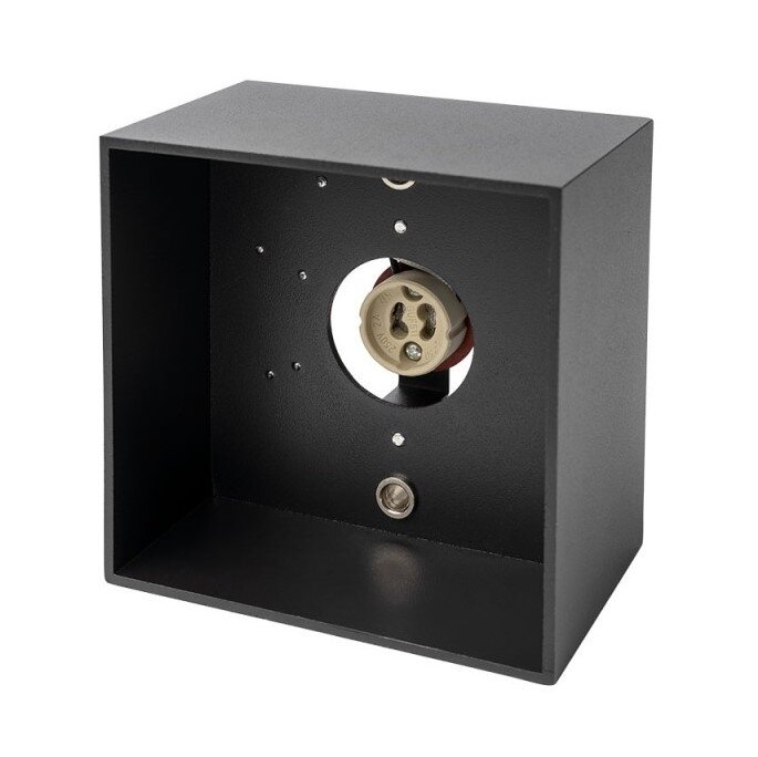 LED Spotlight Fixture, Square, Black 2