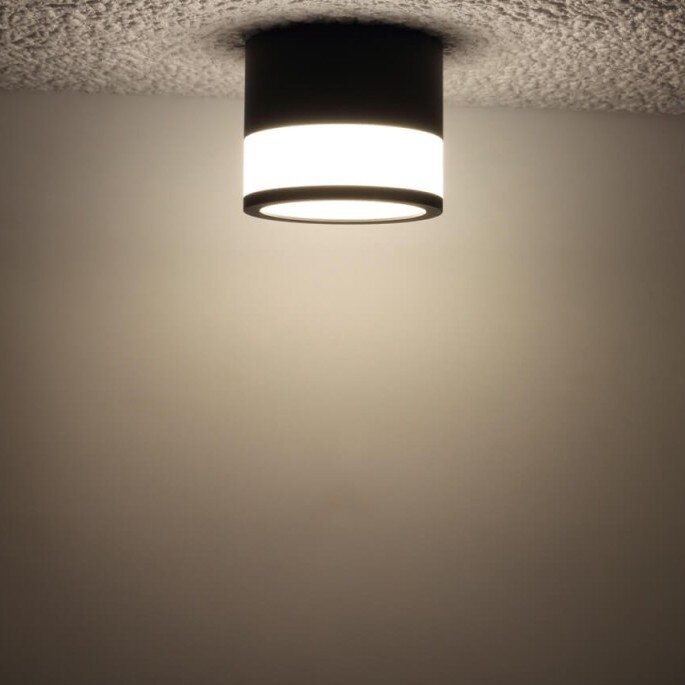 LED Surface Downlight, 12W, Round, Black 2