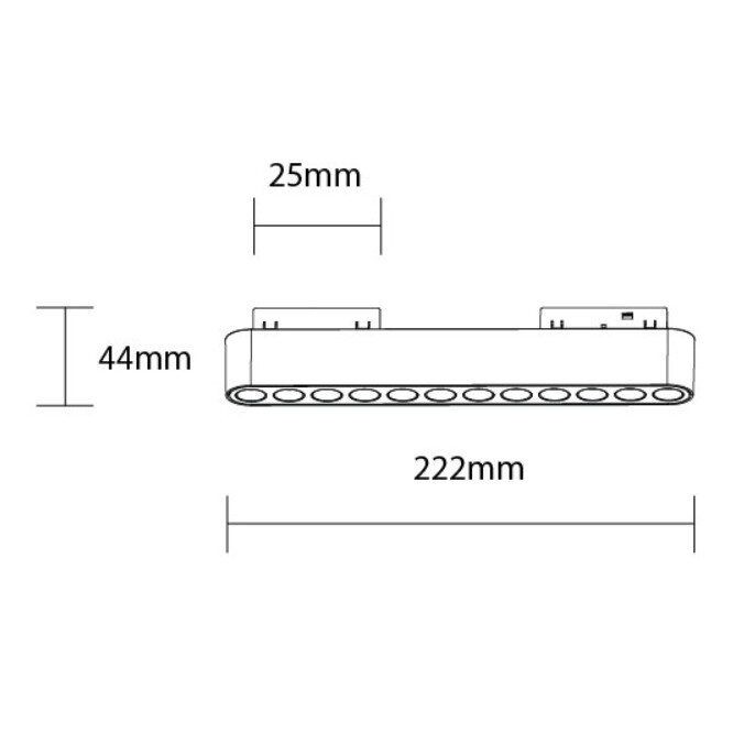 LED Magnetic Linear Grille Floodlight M05, 48V, 12W, Neutral Light 1