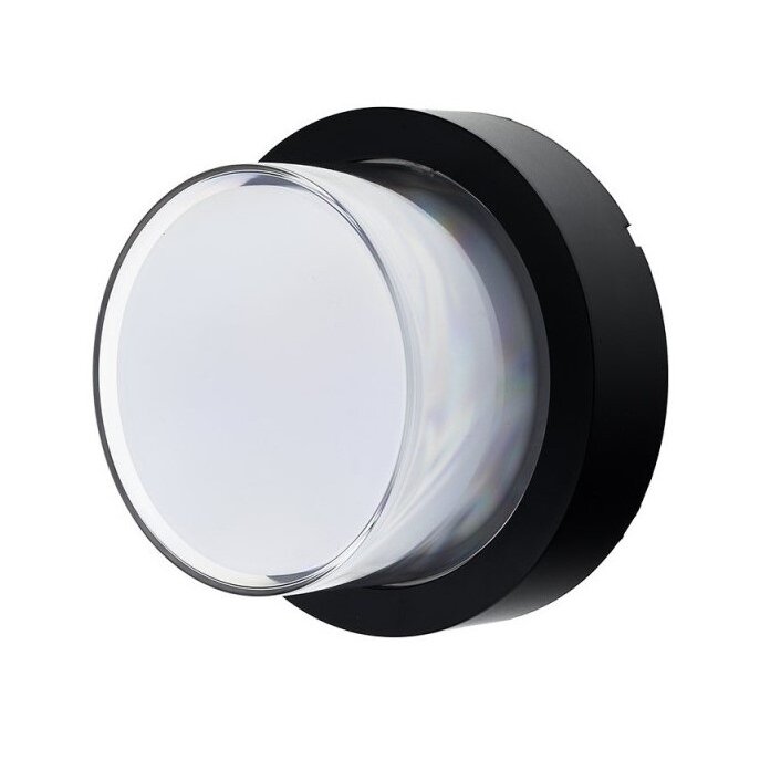LED Wall Light, Black, Round, 15W, Warm Light 1